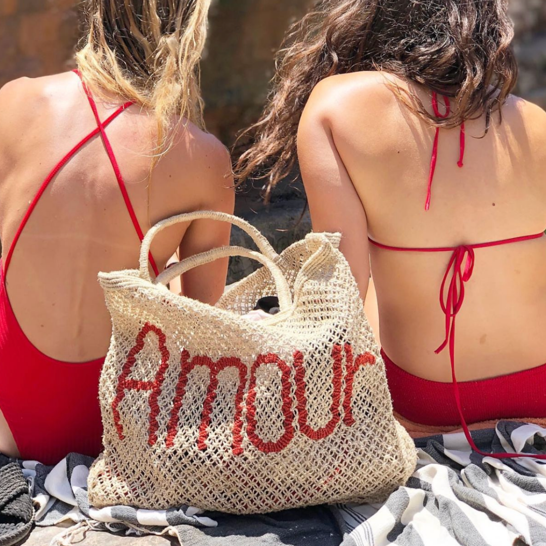 Amour Jute Bag S Scarlet - Saffron Souk 4 The Jacksons