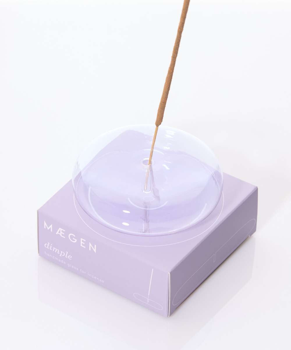 MÆGEN Dimple Glass Incense Holder - Lavendar