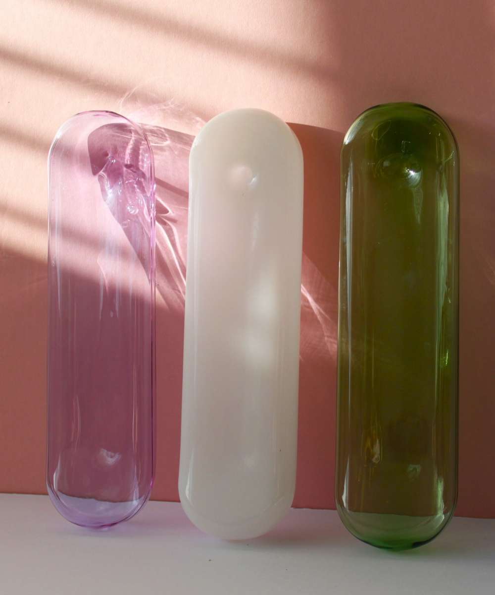 MÆGEN Lilo Glass Incense Holder - Milky White