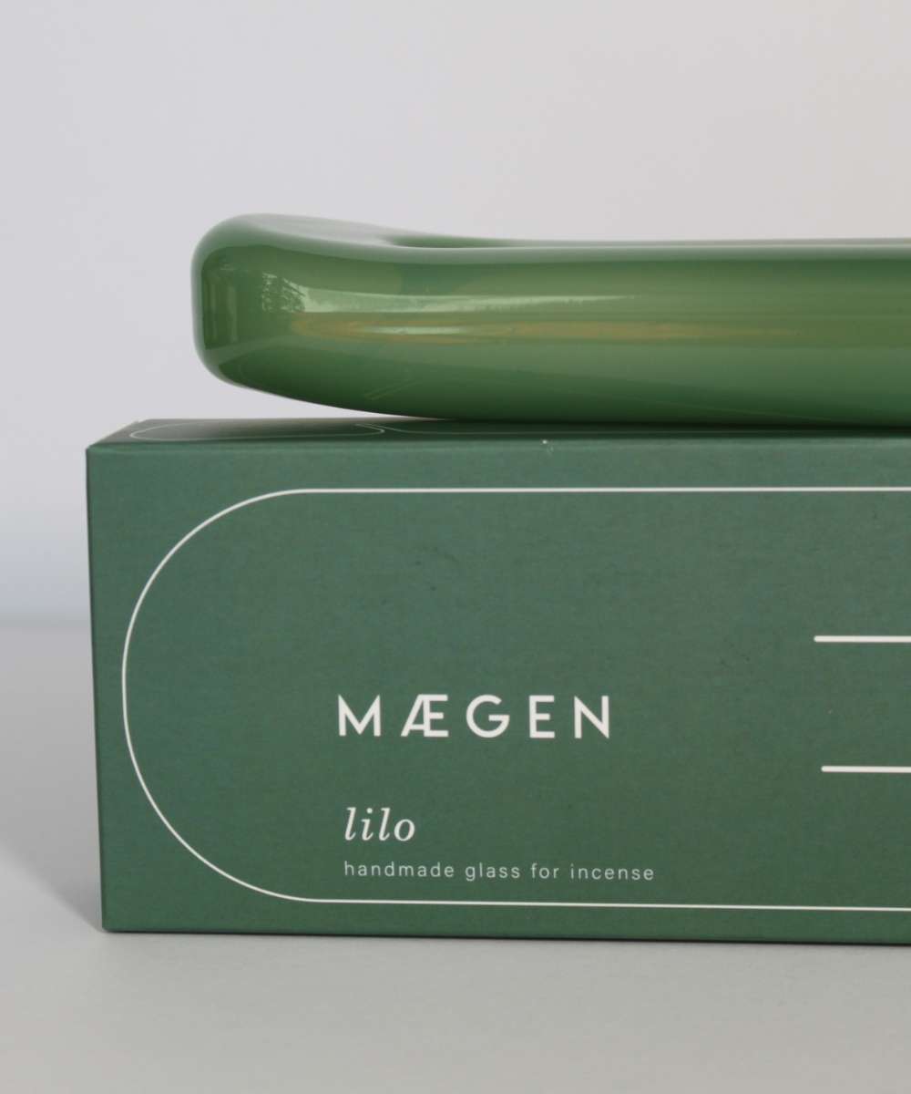 MÆGEN Lilo Glass Incense Holder - Milky Sea Green