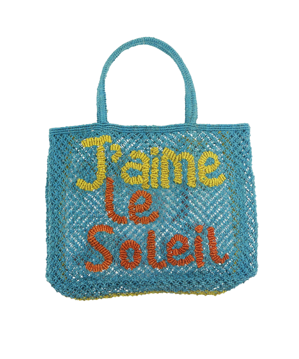 J’aime Le Soleil Sky Jute Bag- Small