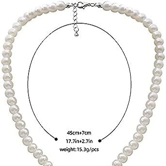 White Freshwater Pearl Single Row Necklace (41-46cm) by Elements Silver