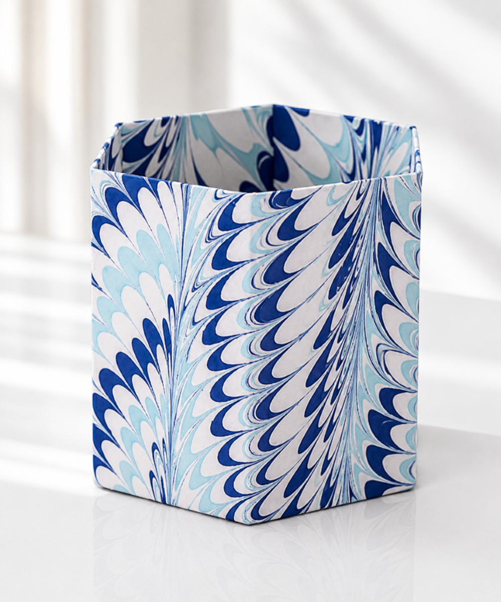 Signature Wastebasket - Blue