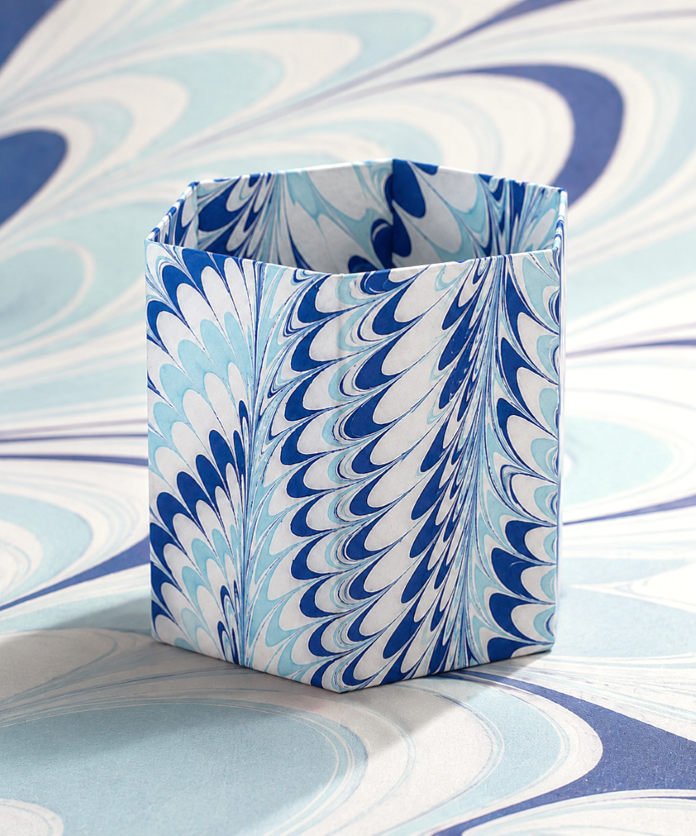 Signature Wastebasket - Blue