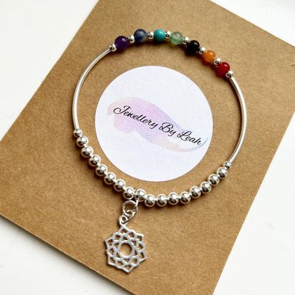 Sterling Silver Chakra Bracelet