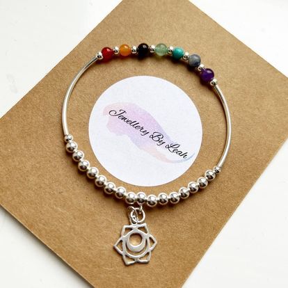 Sterling Silver Chakra Bracelet