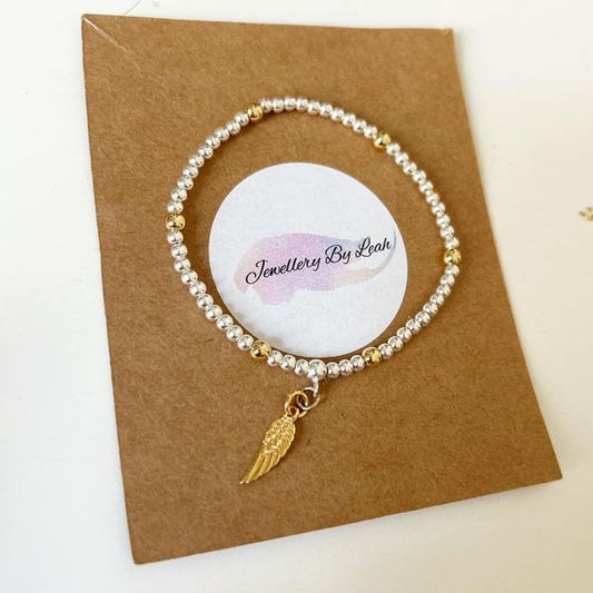 Gold & Silver Angel Wing Bracelet