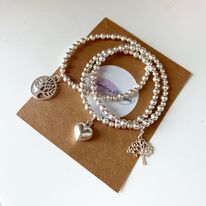 Chunkier Sterling Silver Beaded Bracelet