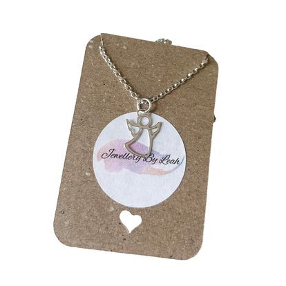 Sterling Silver Guardian Angel Necklace