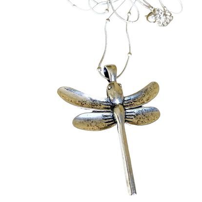 Oversized dragonfly pendant