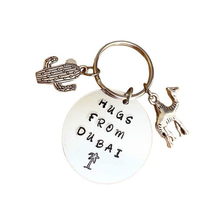 Hugs From Dubai Keyring