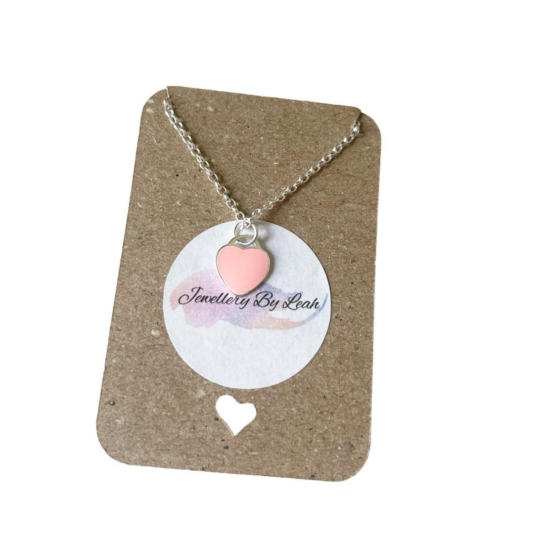 Pink Love Heart Necklace