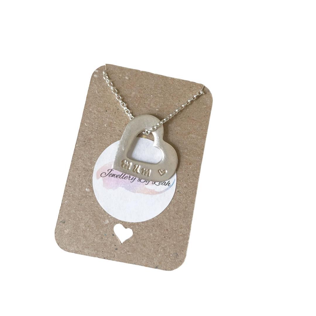 Pure Silver Personalised Heart Pendant