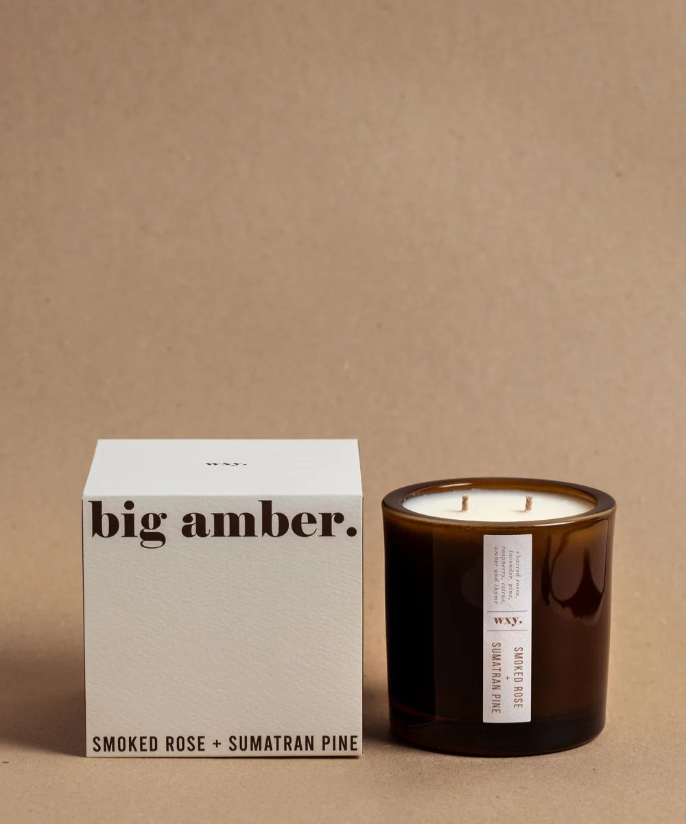 Wxy. Amber Smoked rose & Sumatran pine Candle