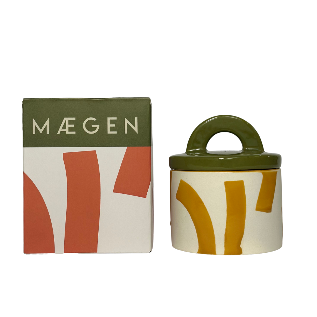 MÆGEN Pablo Pot Ceramic Candle - Fresh Pomelo & Sage