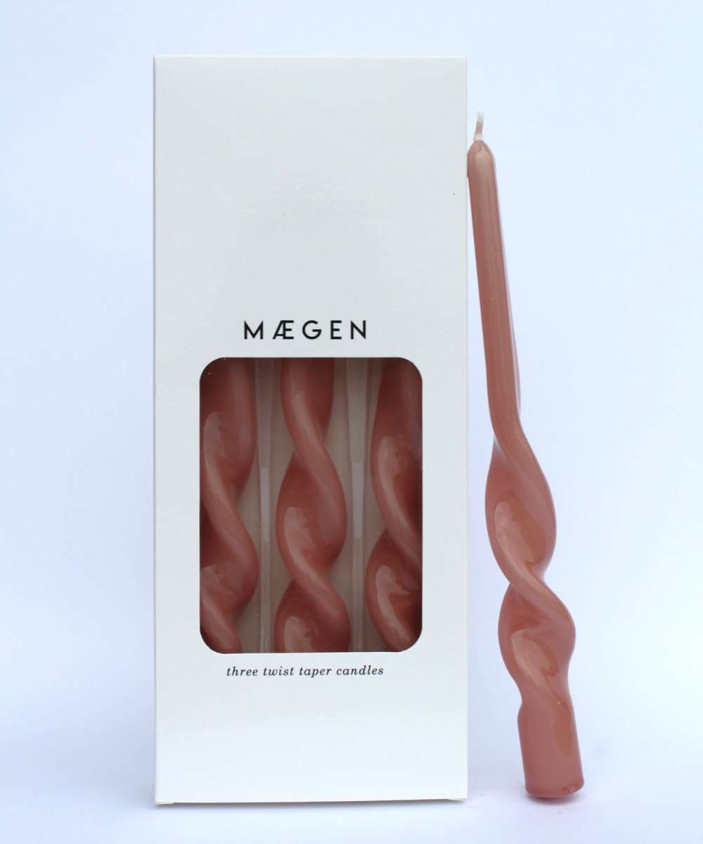 MÆGEN Twisted Taper Candle (pack of 3)