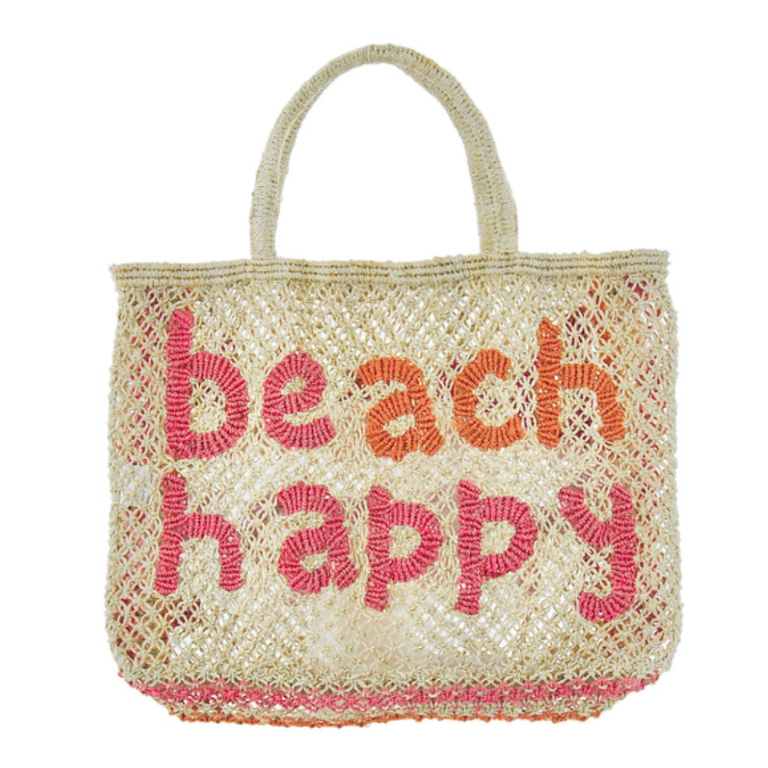 Beach Happy Jute Bag S Peach - Saffron Souk 4 The Jacksons