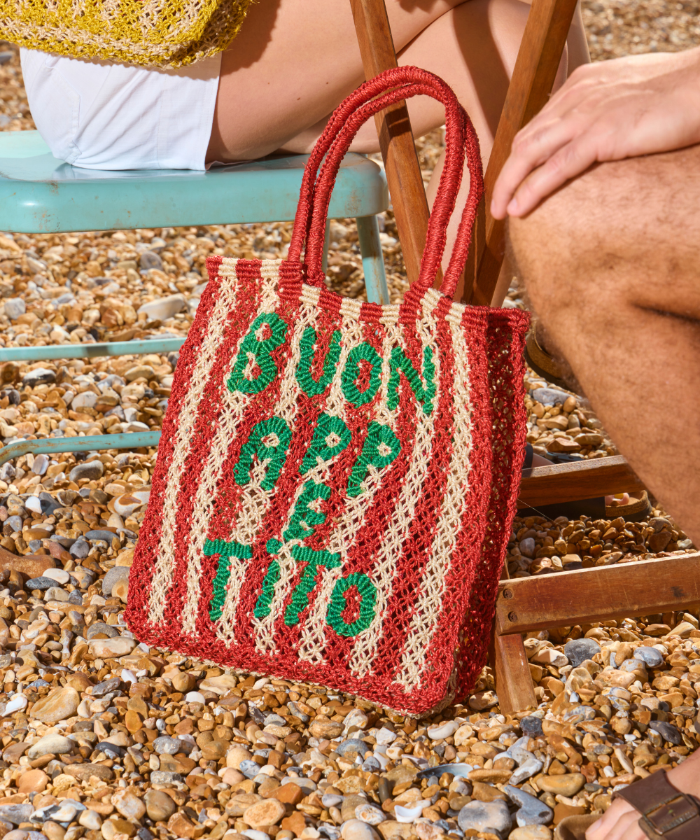 Lottie Buon Appetito Scarlet Jute Bag
