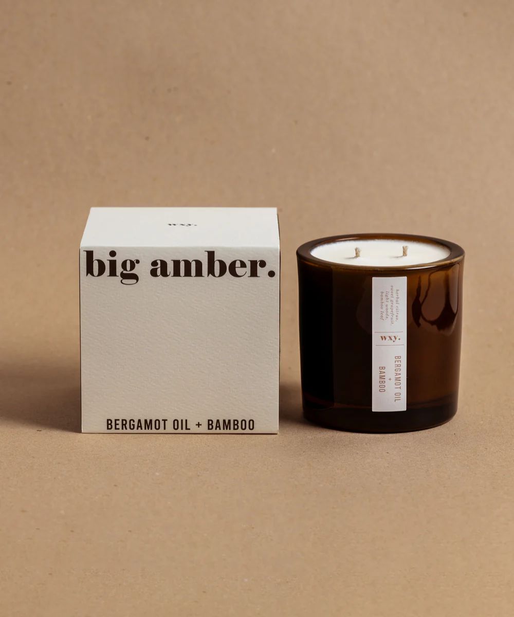 Wxy. Amber Bergamot Oil & Bamboo Candle