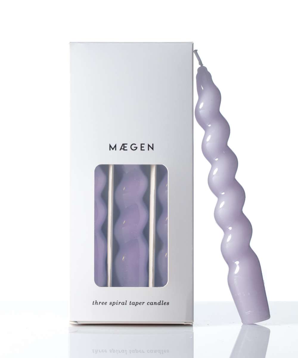 MÆGEN Spiral Taper Candle (Pack of 3)