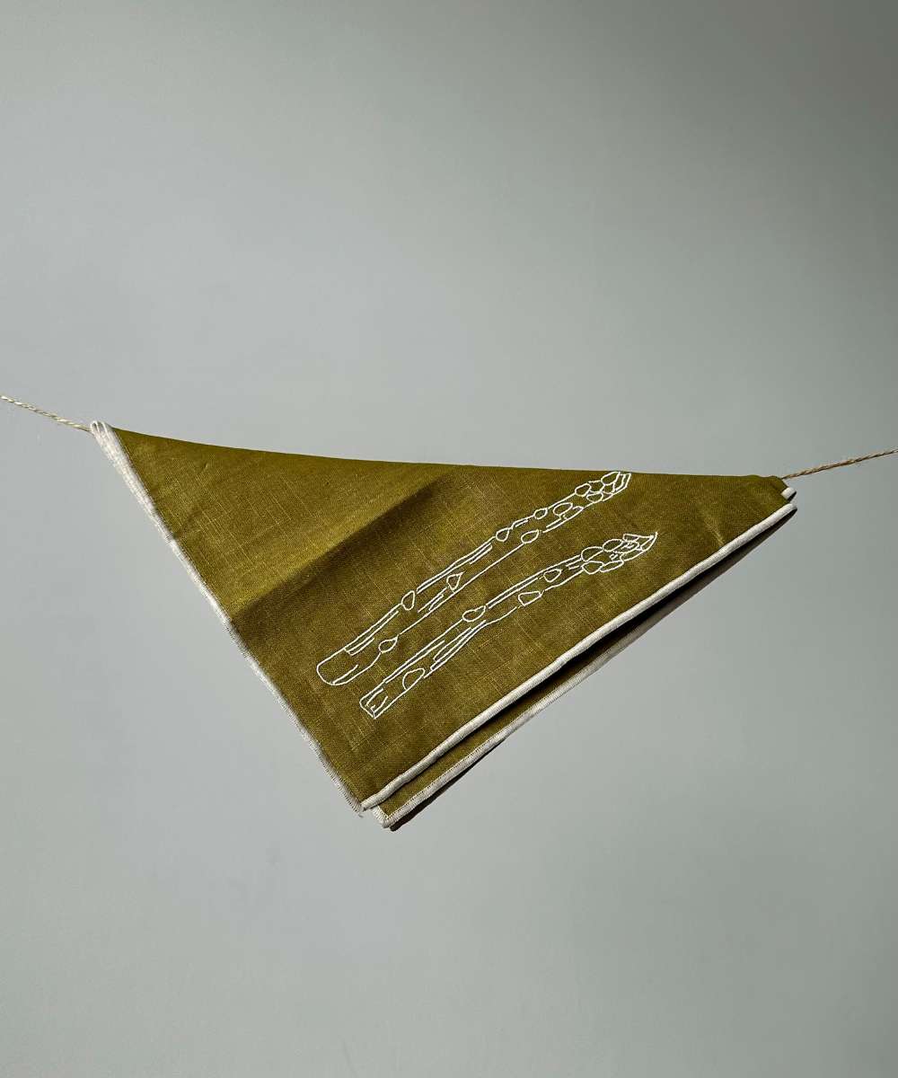 MÆGEN Linen-Blend Napkins  - Asparagus (set of 2)