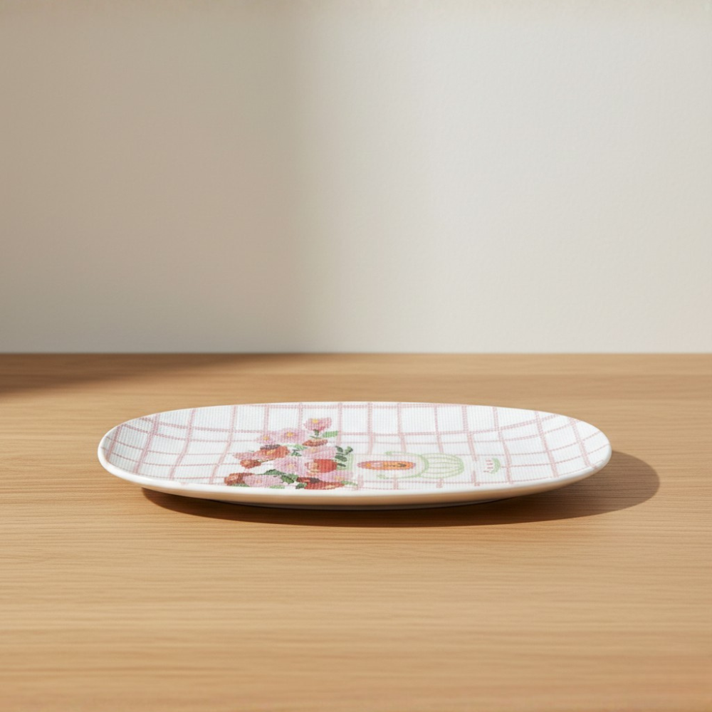 Bloom Stitch-Textured Stoneware Plates