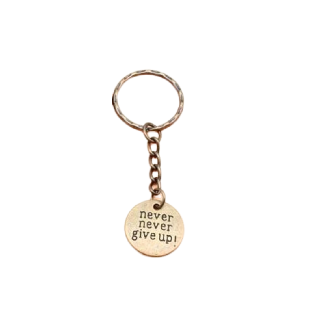 Never Give Up Keychain