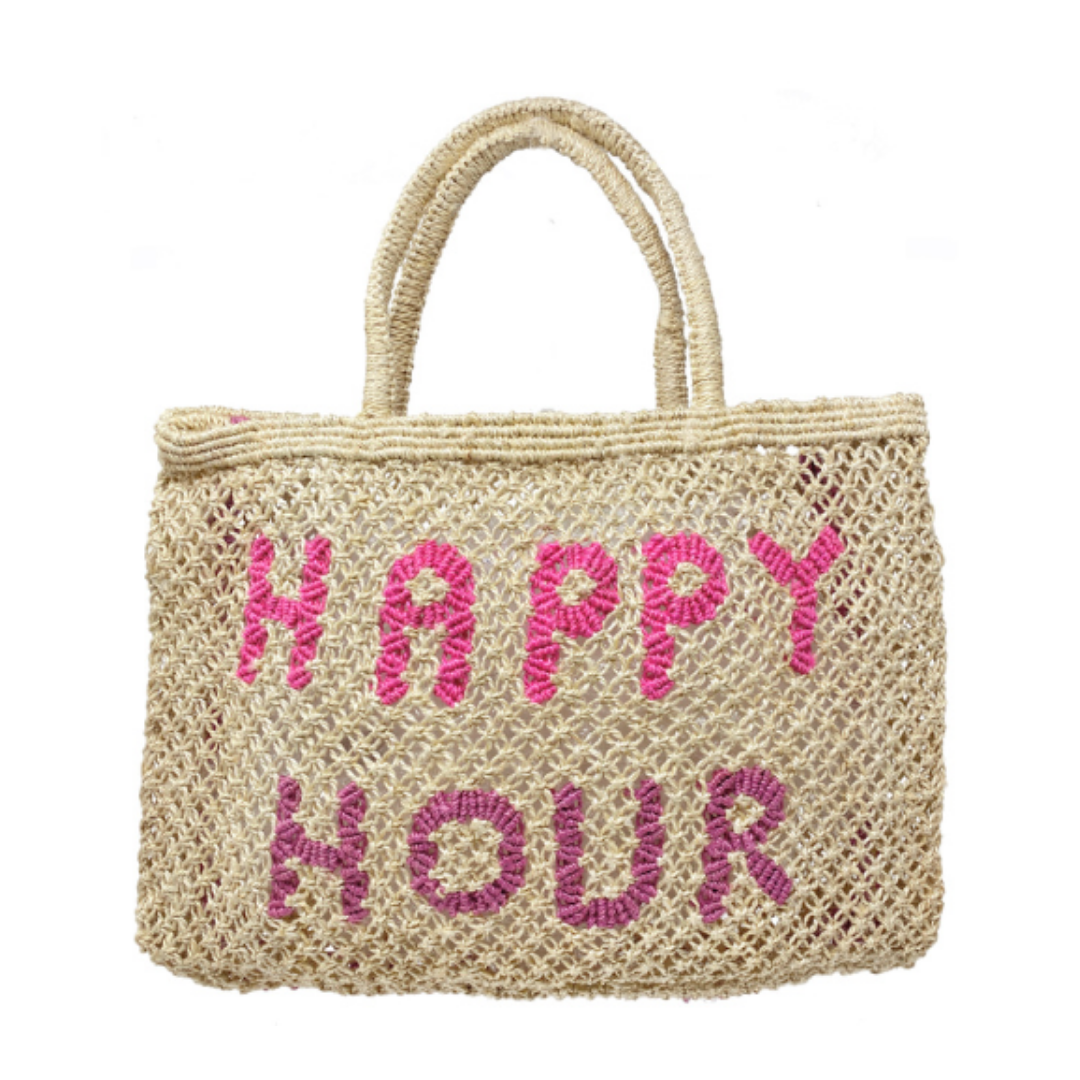 Happy Hour Jute Bag S - Saffron Souk 4 The Jacksons