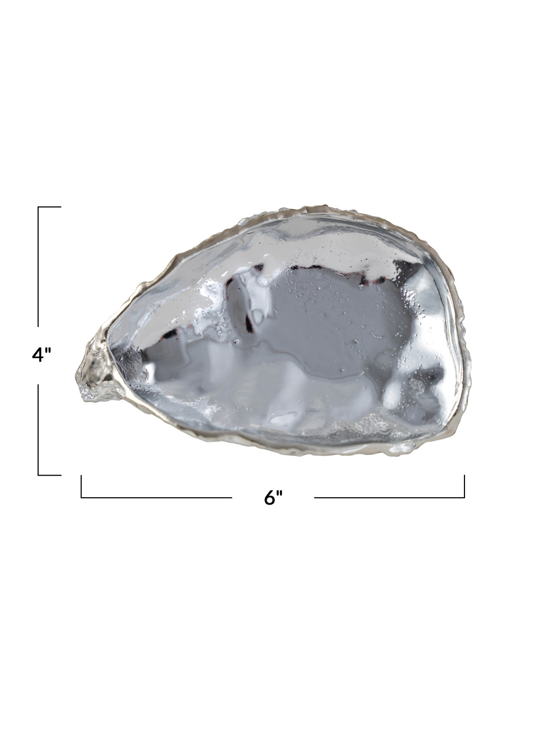 Decorative Chrome  Oyster Shaped Dish