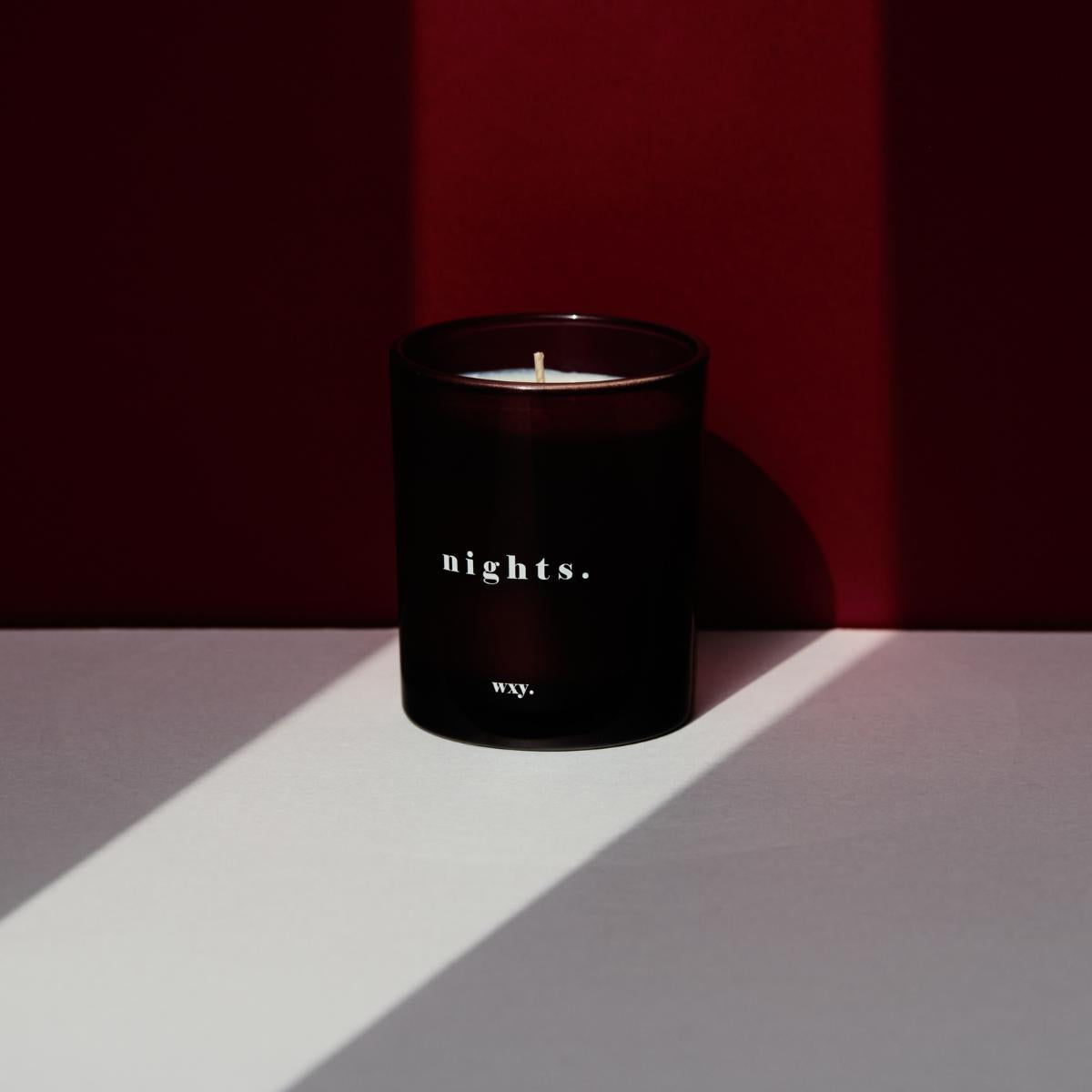 Wxy. Classic Nights Candle - Bourbon Sugar and Tabacco Leaf