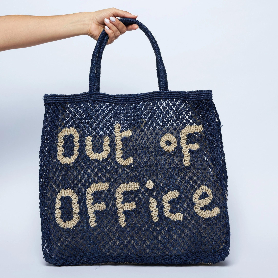 Out Of Office Jute bag  S Indigo - Saffron Souk 4 The Jacksons