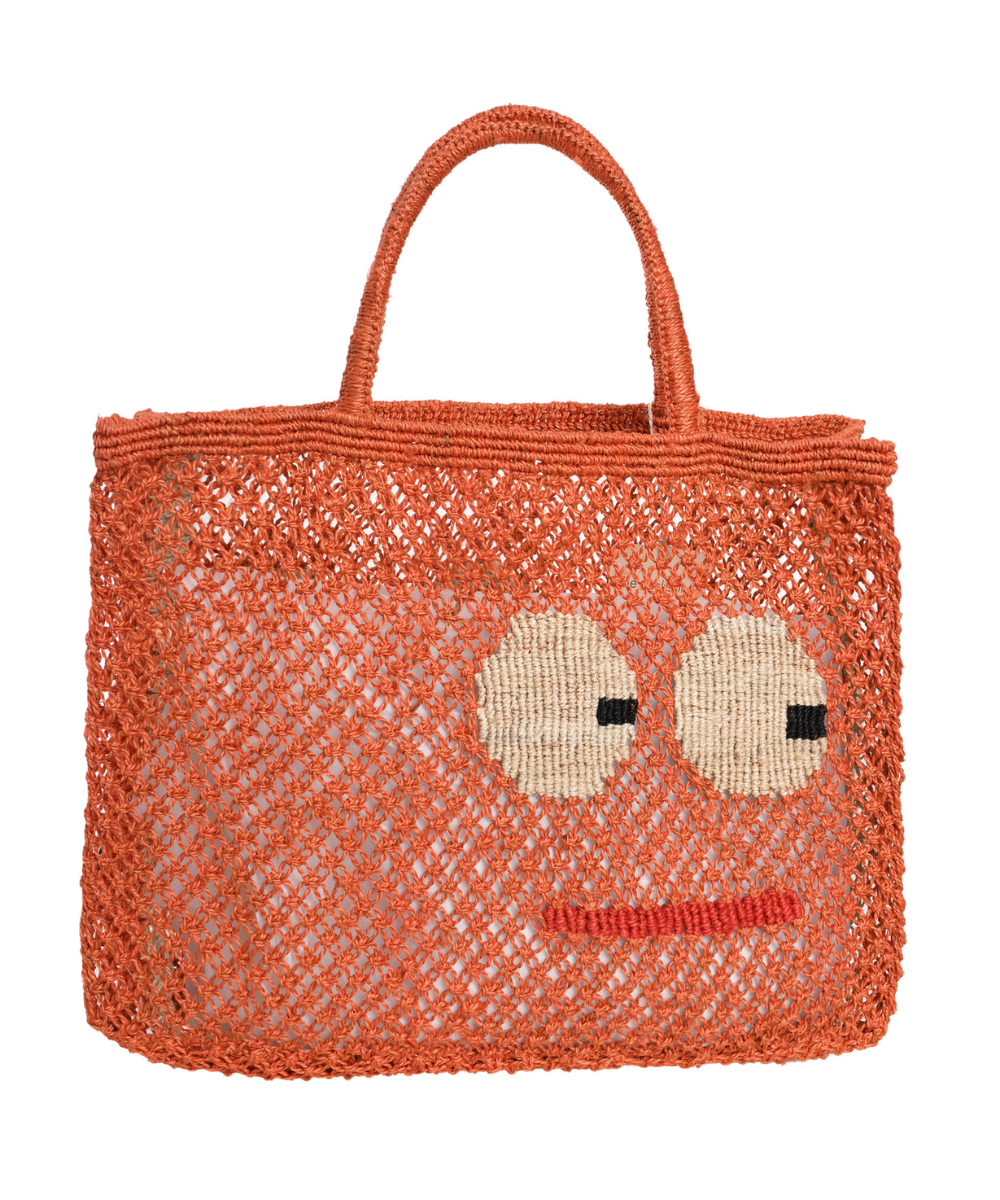 Big Eyes Jute Bag Peach Body
