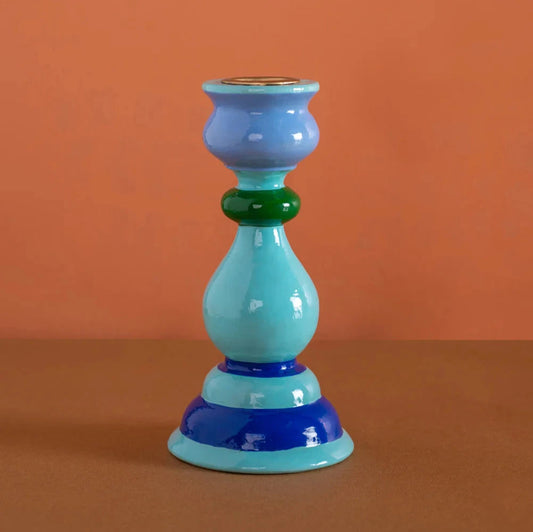 Pre-order: Hand Painted Wooden Carved Candlestick