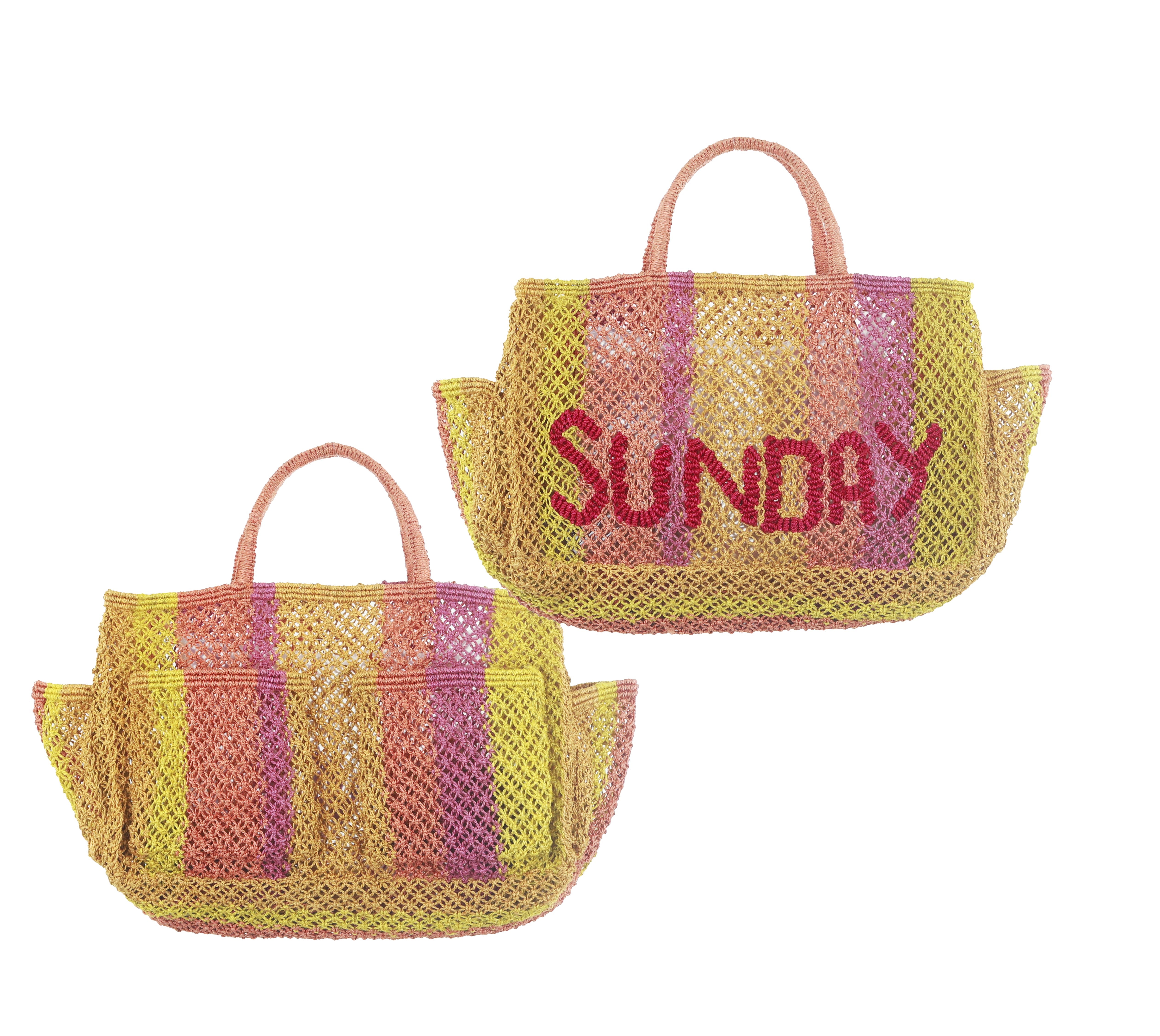 Henry Sunday Raspberry Word Jute Bag