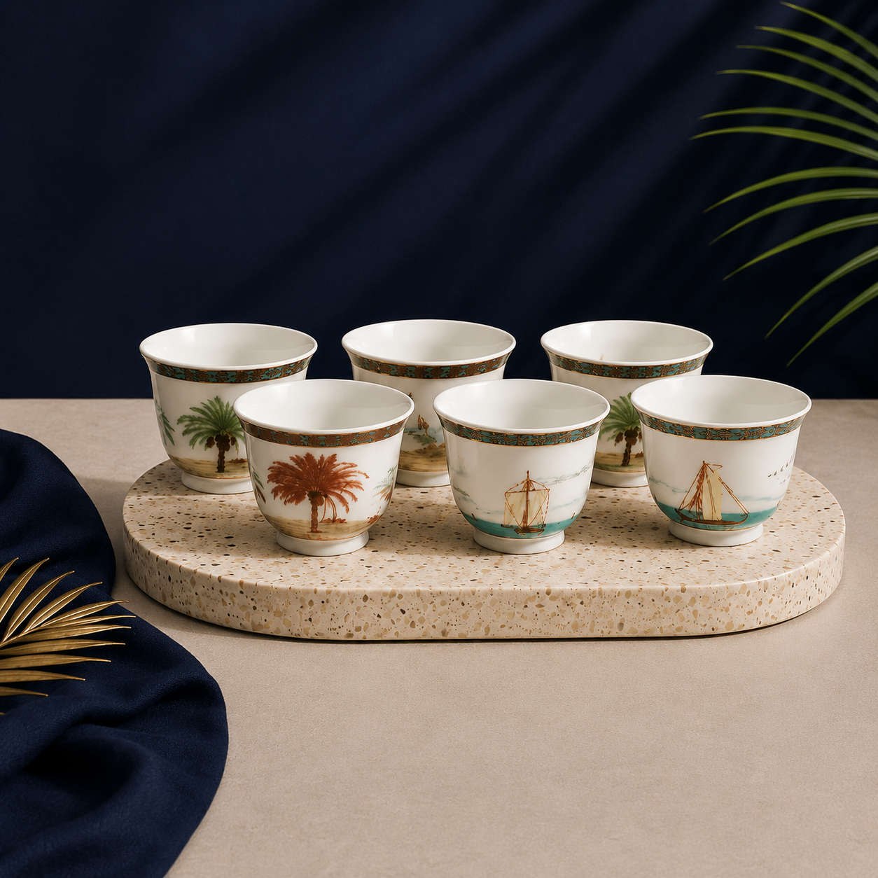 Heritage coffee cups by The Saffron Souk for corporate gifting in UAE