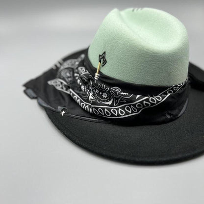 2 colors Fedora with bandana