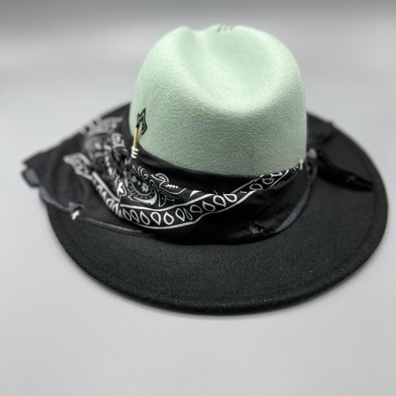 2 colors Fedora with bandana