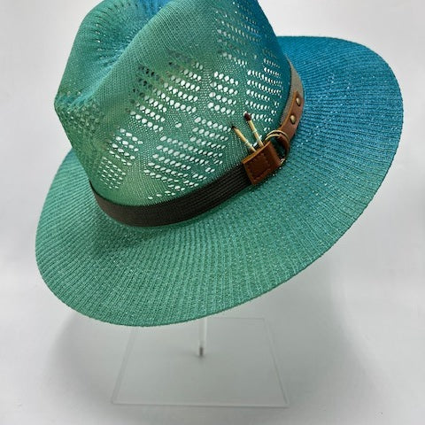 2 colors straw fedora