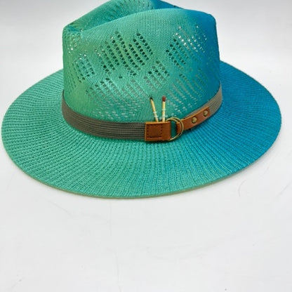 2 colors straw fedora