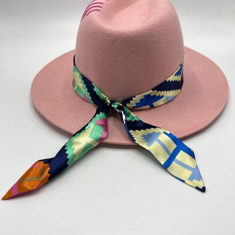 100% wool pink fedora