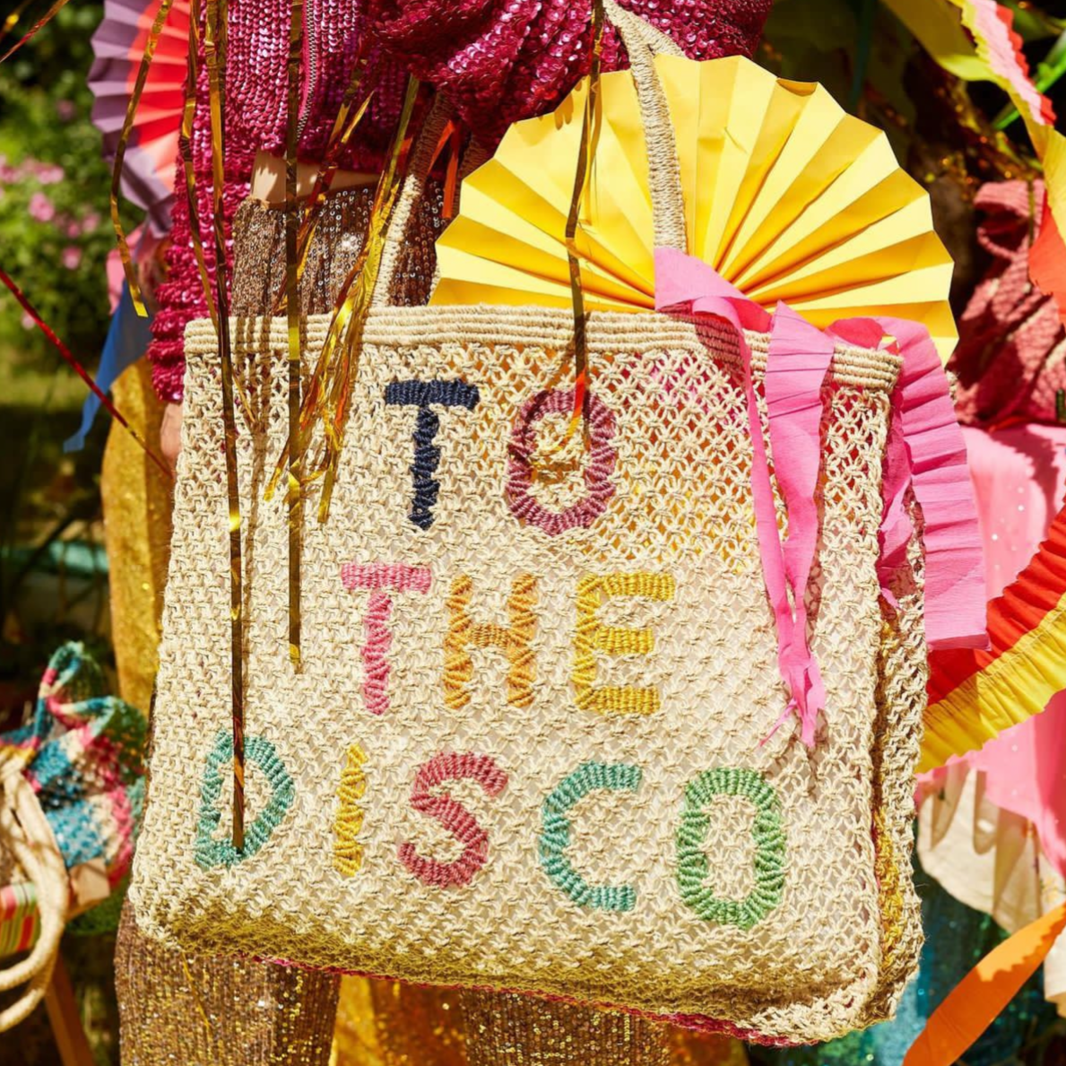 To The Disco Jute Bag L - Saffron Souk 4 The Jacksons