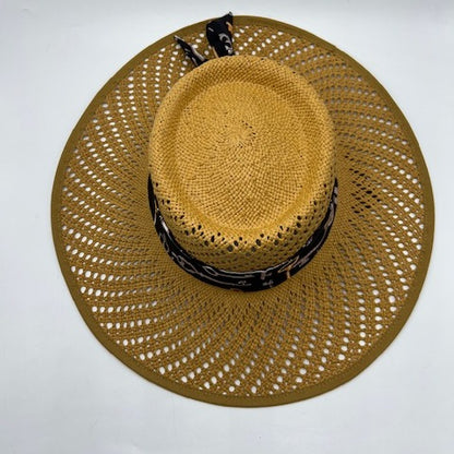 Light brown beach natural straw hat