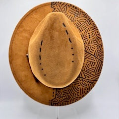 Brown suede with carvings