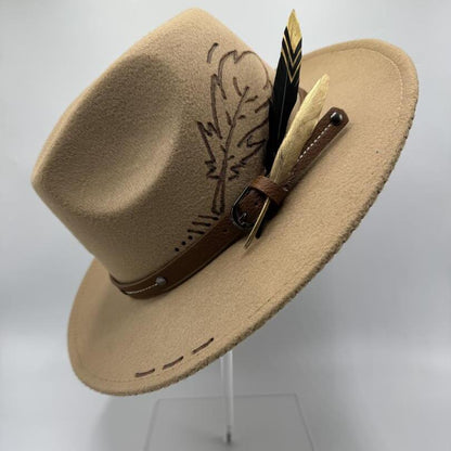 Hand crafted brown fedora