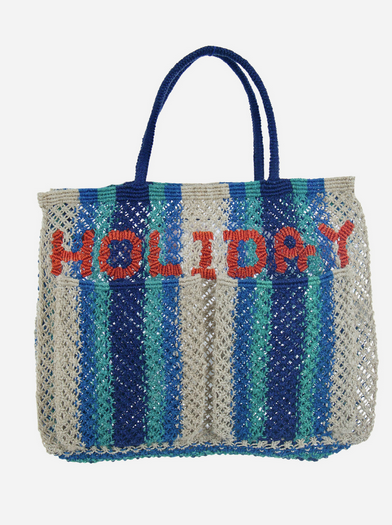 Holiday Jute Bag with Pockets (Monty) L