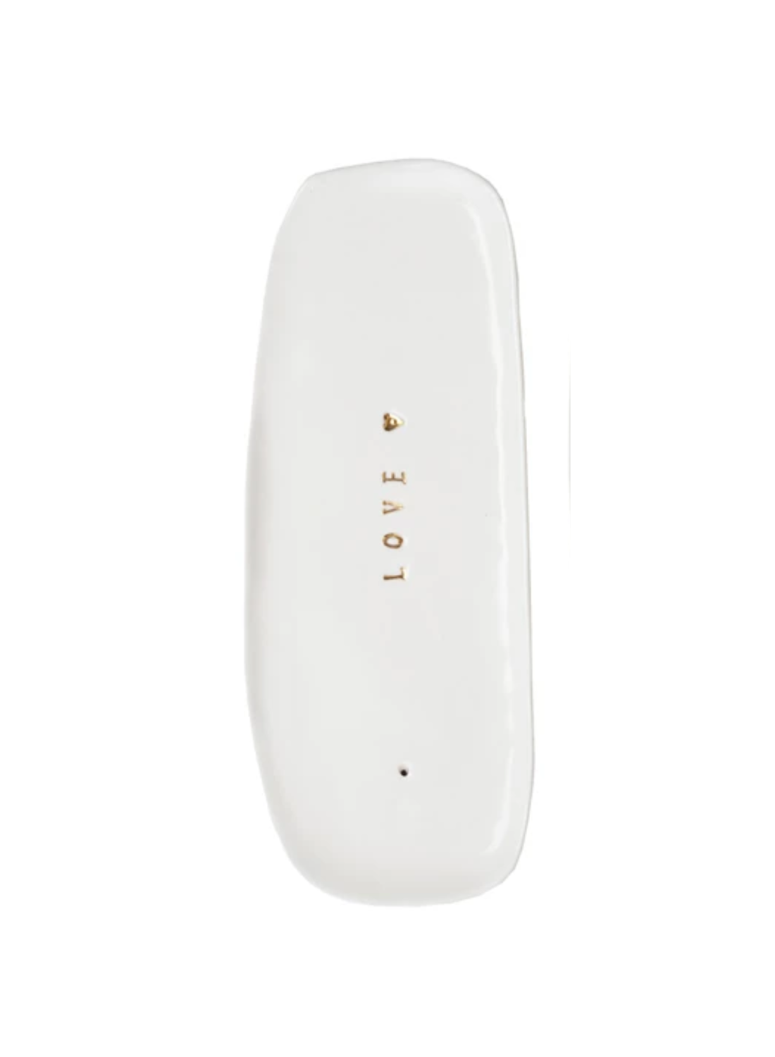 Stoneware Incense Holder with Gold Accent