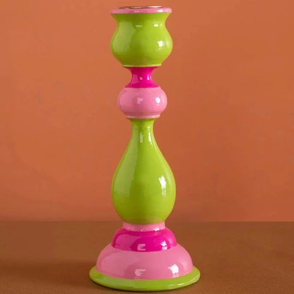 Pre-order: Hand Painted Wooden Carved Candlestick