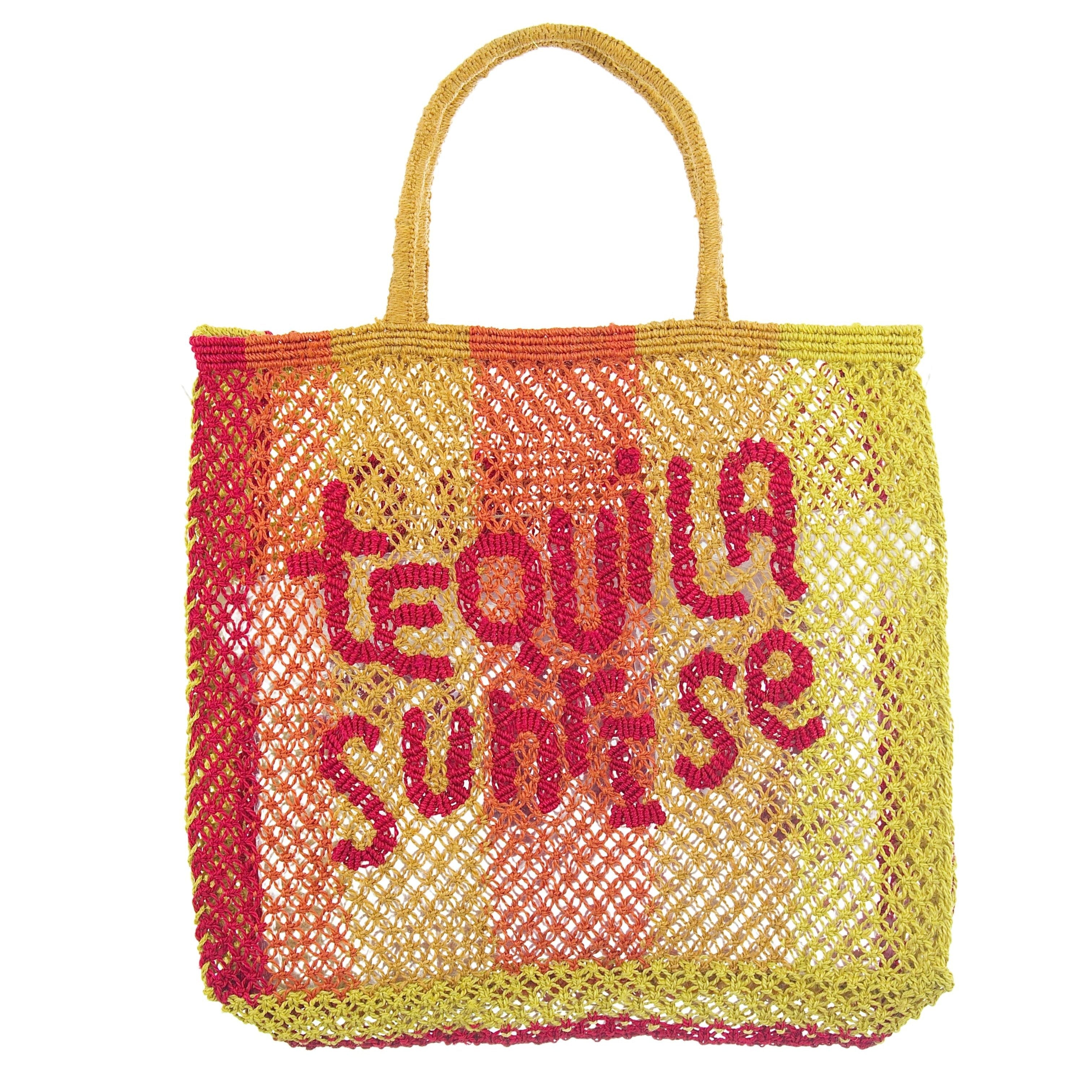 Tequila Sunrise Jute Bag L - Saffron Souk 4 The Jacksons