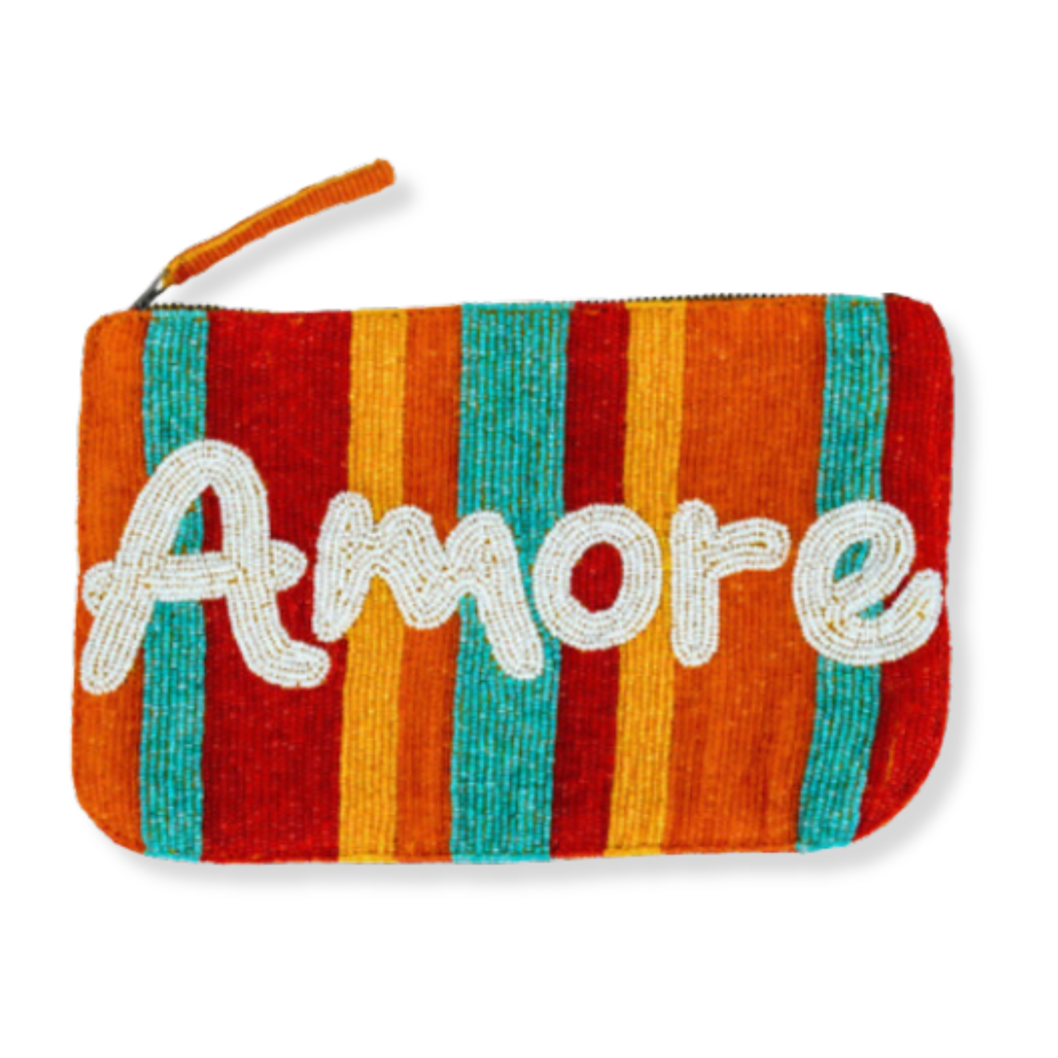 Amore Stripe Beaded Clutch - Saffron Souk 4 The Jacksons