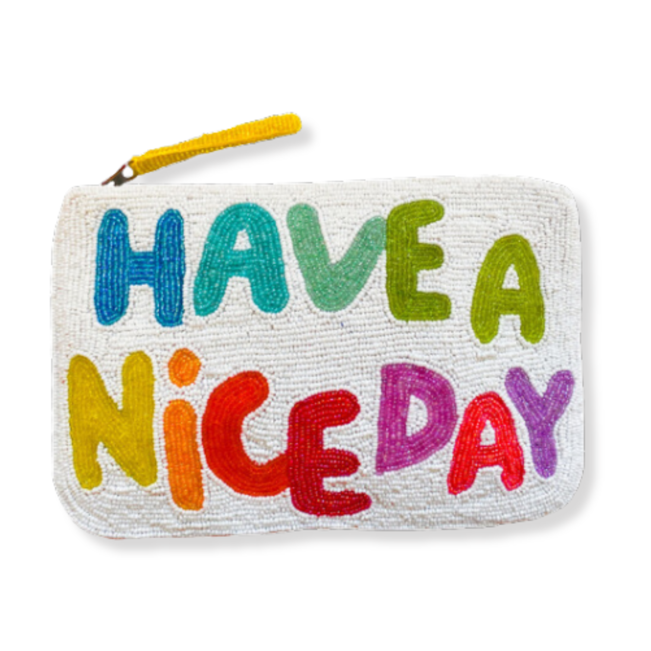 Have A Nice Day Beaded Clutch